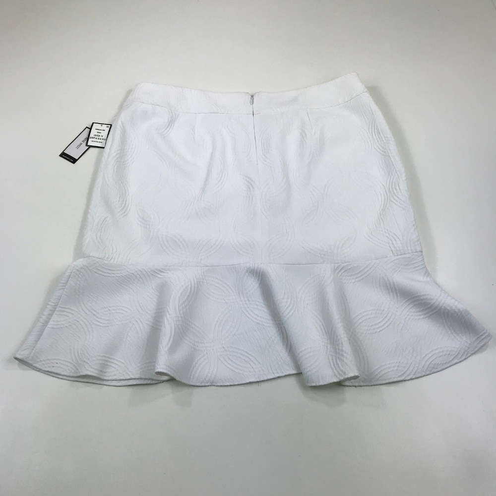 Nine West Ivory Jacquard Flounce Skirt - Size14 - Picture 2 of 7